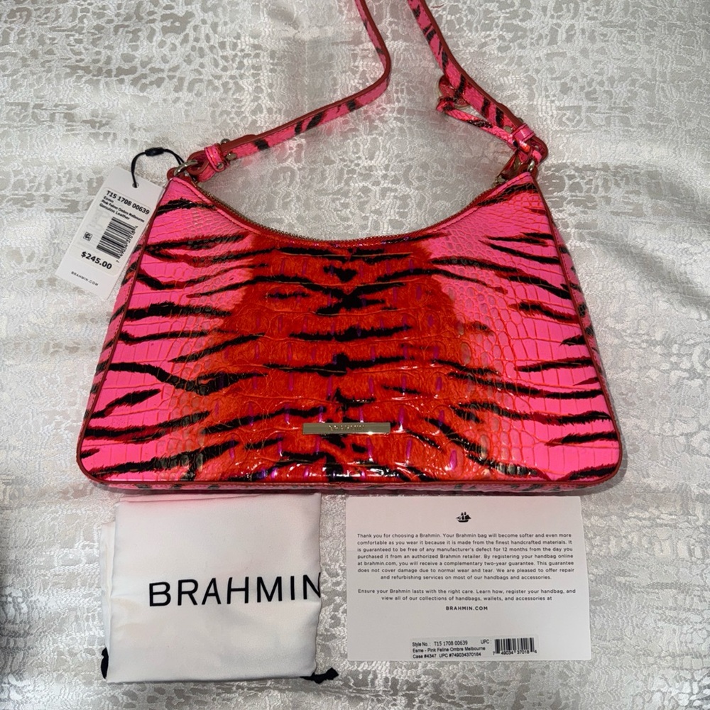Brahmin Esme Pink Feline Ombré handbag - Picture 5 of 5